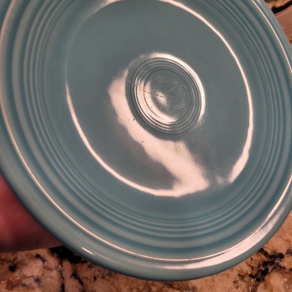 Classic Rim 7 1/4 Inch Salad Plate Turquoise - Picture 3 of 3